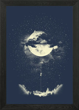 MOON CLIMBING Framed Wall Art