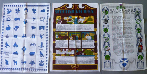 Scottish linen tea towel - scottish,