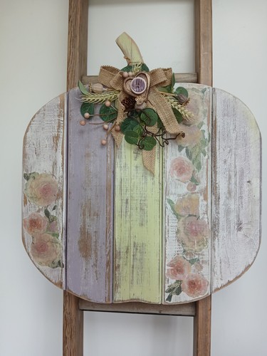 Hand made shabby chic pumpkin - hand,