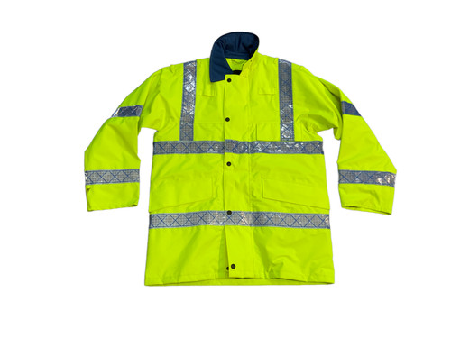 Hivis yellow raincoat jacket - yellow,