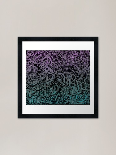 Zentangle framed art - zentangle,