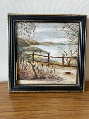 Vintage framed hand painted - framed,
