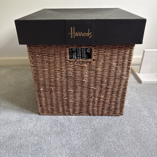 Harrods brown wicker basket - harrods,