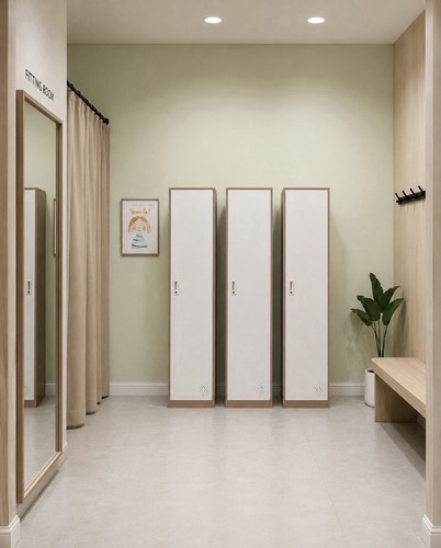 Set white brown locker - set,