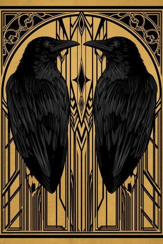 Victorian gothic raven - victorian,