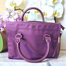 BEAUTIFUL PURPLE  ARMANI JEANS TASSELL BAG HANDBAG TOTE MEDIUM NEW WITHOUT TAGS