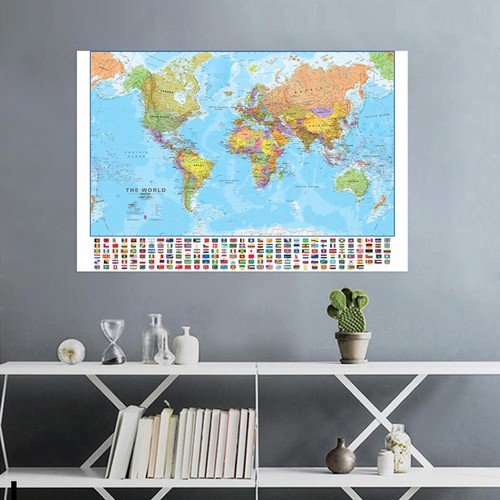 World map with - world, flags