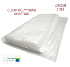 Heavy Duty Clear Polythene Plastic Sheeting (Various sizes available) 500G