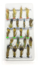 Trout Flies - Damsel Nymphs Sz 12 Micro Mini Goldhead Bead-Eyes Flash