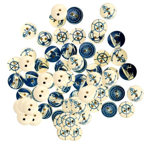 100pcs round assorted nautical - 100pcs,