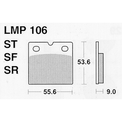 Athena lmp106 brake pads - lmp106,