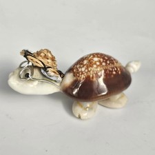 Miniature Tortoise Turtle Seashell Shell Ornament 2in.