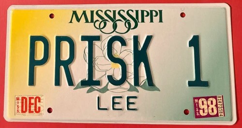 Prisk vanity license - 1, plate