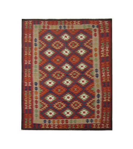 Burgundy afghan kilim - burgundy,