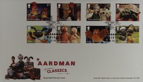2022 fdc aardman classics - aardman,