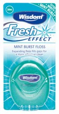 Wisdom Fresh Effect Mint Burst Dental Floss 30m, Pack of 6