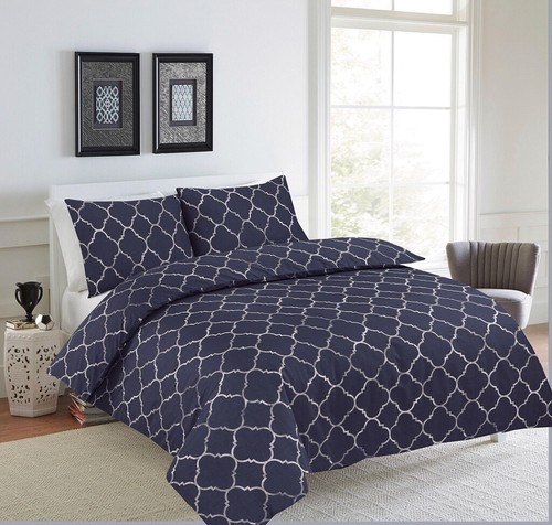 Ezra grey moroccan duvet cover - grey,