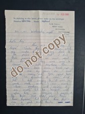 Prison Letter To Reg Kray Dated 31.1.91 From Darren Horne