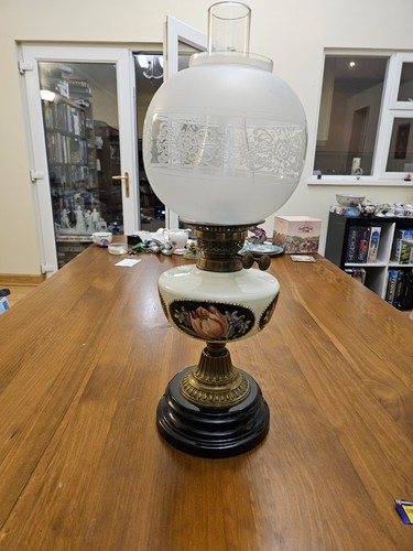 Antique victorian oil lamp - antique,