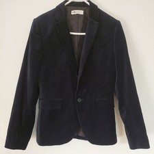 H&M Boys Blue Velvet Blazer