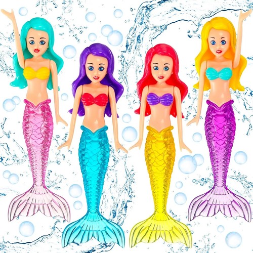 4pcs colorful mermaid dive - 4pcs,