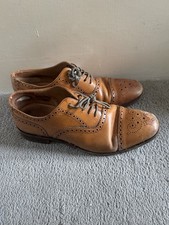 Goodyear Welted Tan Leather Brown Shaded Toe Cap Oxford Leather Brogue Shoe