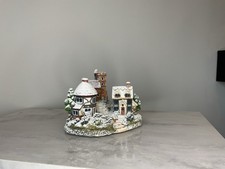 Christmas Musical Ornament Church And Houses Decoration