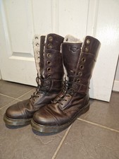 Dr. Martens Brown Triumph Aimilita Leather Boots, UK Size 8, Fleece Lining