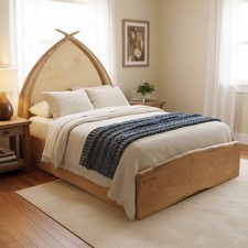 Handcrafted Gothic-Style Bed