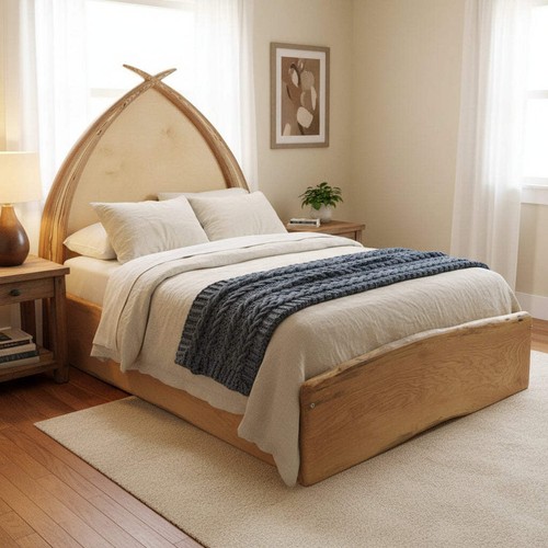 Handcrafted gothic style bed - handcrafted,