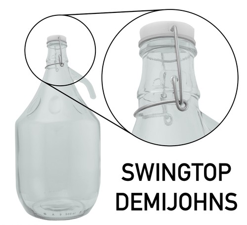 Winemaking glass demijohn - 5l, /