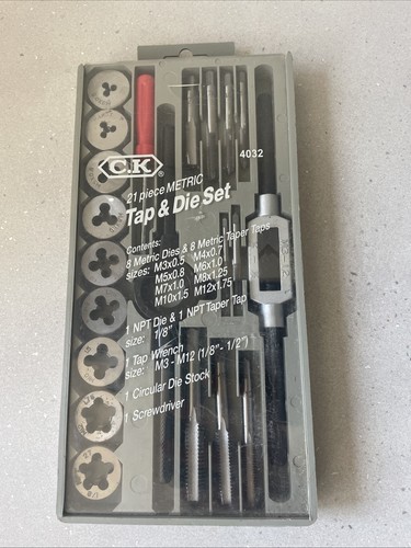 Piece tap die - tap, set