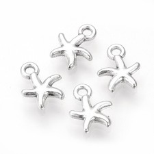 Starfish charms tibetan silver - charms,