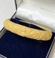 Vintage Cream Carved Celluloid