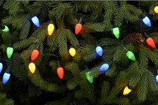 Christmas festoon retro style 50 LED multi coloured fairy lights Xmas outdoor
