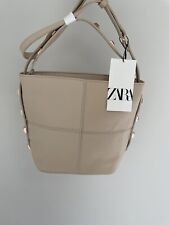 ZARA Beige Bucket Bag With