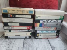 18 Recordable VHS Tapes Used Very Good Mixed Lengths 1 VHS Cleaner Mixed Brands