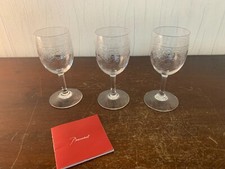 3 White Wine Glasses Engraved