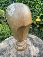 Early C20 Patinated Milliners Hat Block 13.5" on Stand Ex Cond
