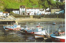 Postcard North Yorkshire Whitby Staithes Harbour Cobles Beach Terry Lawson photo