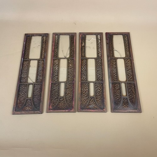 Antique metal glass panels set - panels,