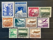 Chile Stamps Lot of 11 old stamps MH* and used  /1