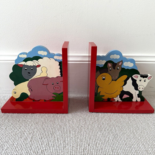 Kids wooden farm animal - wooden,