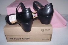 Clarks Emily 2 Ketra Black Leather Women's US 9M Heels Ankle Strap Buckle Shoes