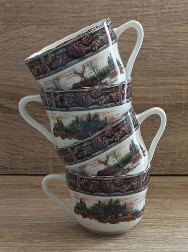 Vtg hunting lodge set 4 - hunting,