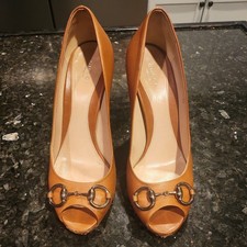 Gucci Nouveau Calf Peep Toe