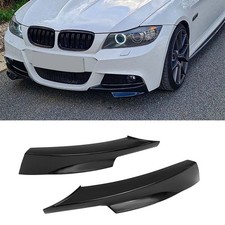 For 2009-2012 BMW E90 E91 M-Tech LCI Front Bumper Side Splitter Gloss Black UK
