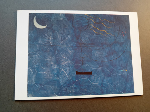 Joan miro art postcard - miro, postcard,