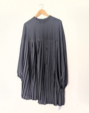 Asos Curve Black Pleated Flowy Swing Dress Size 20 New