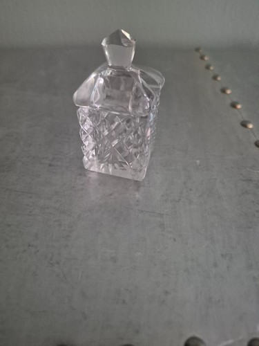 Vintage glass crystal mustard - glass,